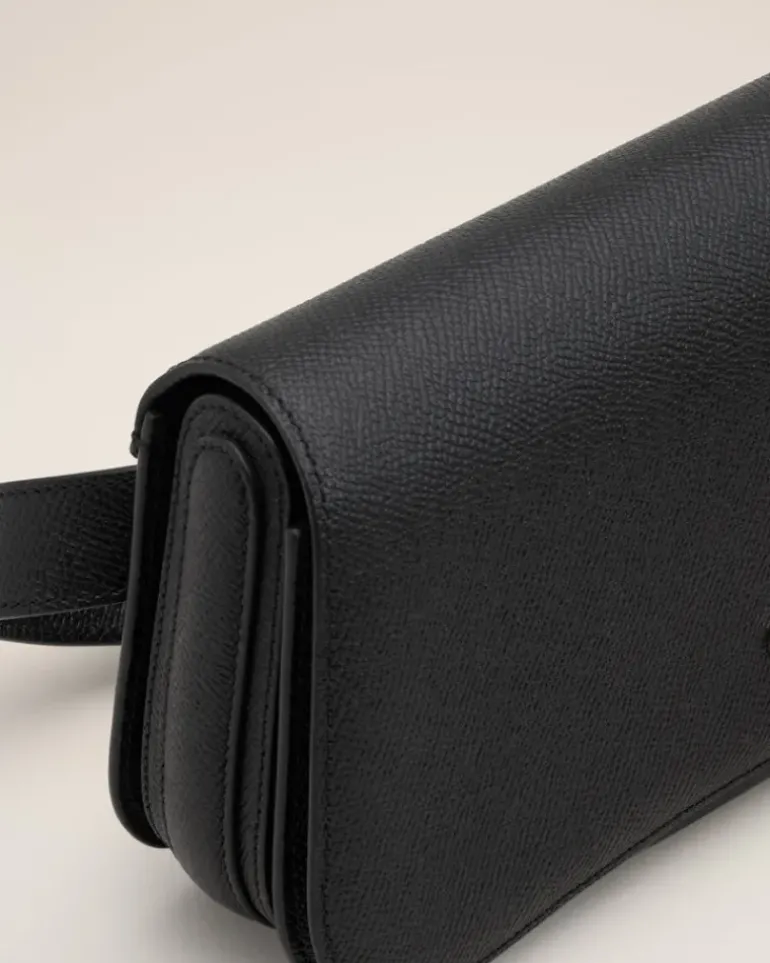 Ami Paris Black Leather Crossbody Paris Paris Bag BLACK/VIBRATED SILVER Online