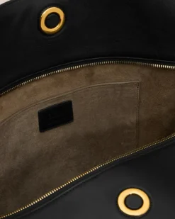 Ami Paris Leather Large Carrousel Bag BLACK Store