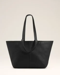 Ami Paris Leather Midi Tote Bag BLACK Best Sale