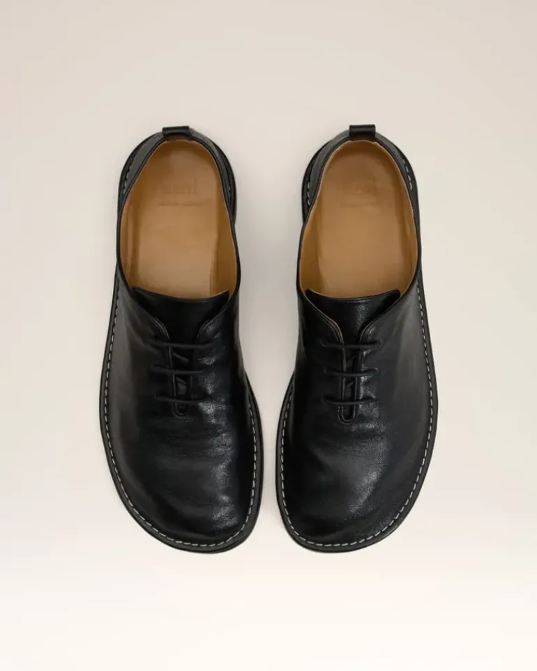 Ami Paris Leather One Cut Shoes BLACK Best