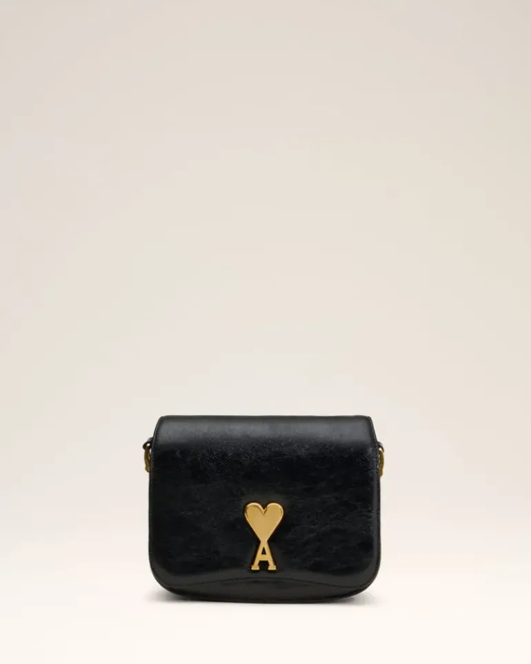 Ami Paris Leather Paris Paris Bag BLACK Hot