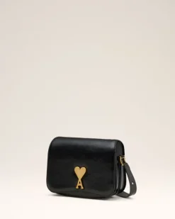 Ami Paris Leather Paris Paris Bag BLACK Hot