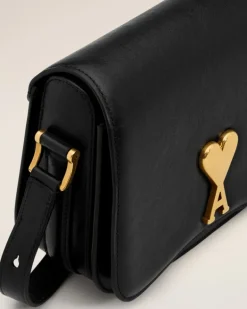 Ami Paris Leather Paris Paris Bag BLACK Hot