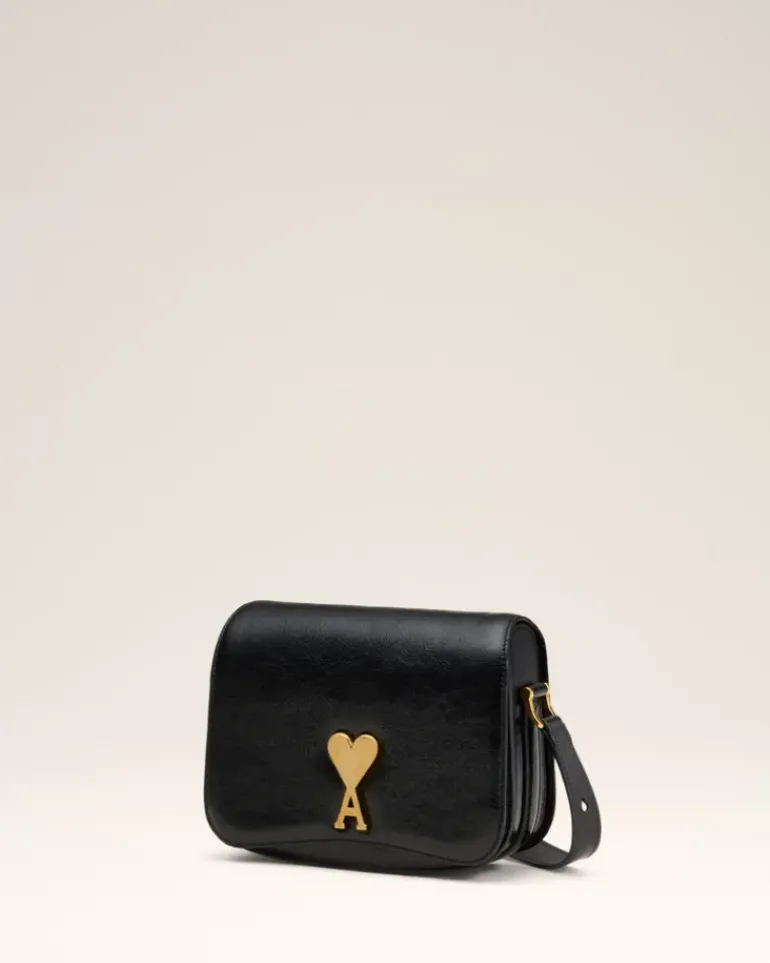 Ami Paris Leather Paris Paris Bag BLACK Hot