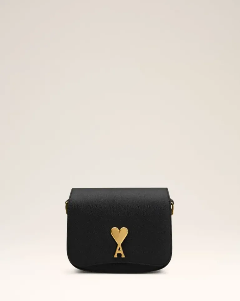 Ami Paris Leather Paris Paris Bag BLACK New