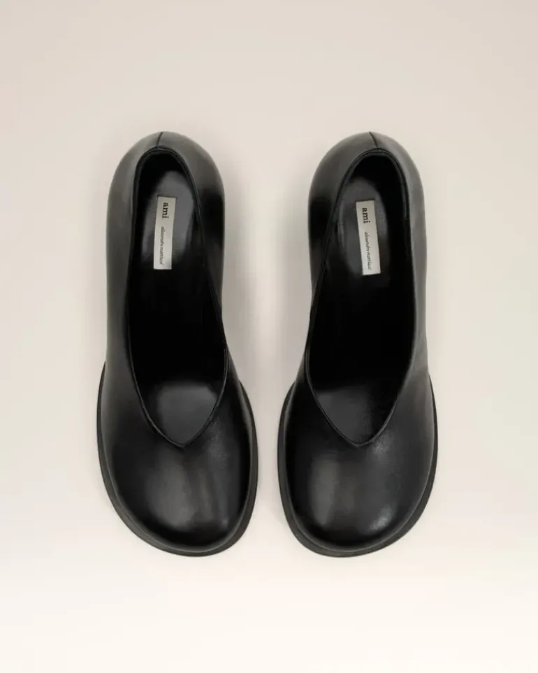 Ami Paris Leather Piano Pump BLACK Outlet