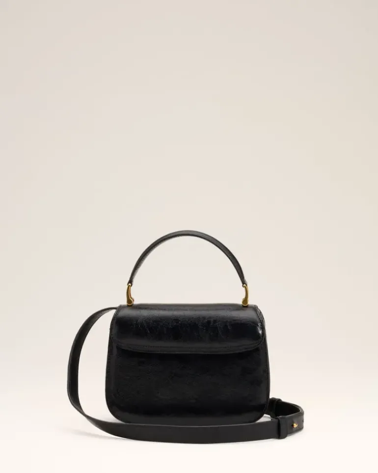 Ami Paris Leather Top Handle Paris Paris Bag BLACK Online