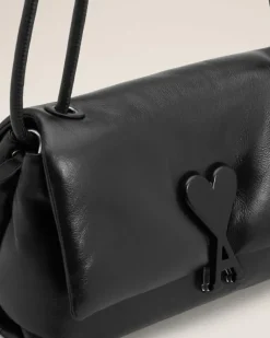 Ami Paris Leather Voulez-Vous Bag BLACK Cheap