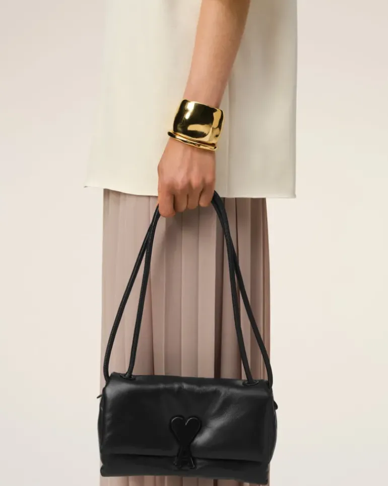 Ami Paris Leather Voulez-Vous Bag BLACK Cheap