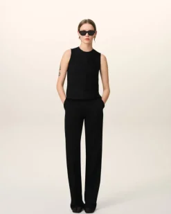 Ami Paris Sleeveless Top BLACK Cheap