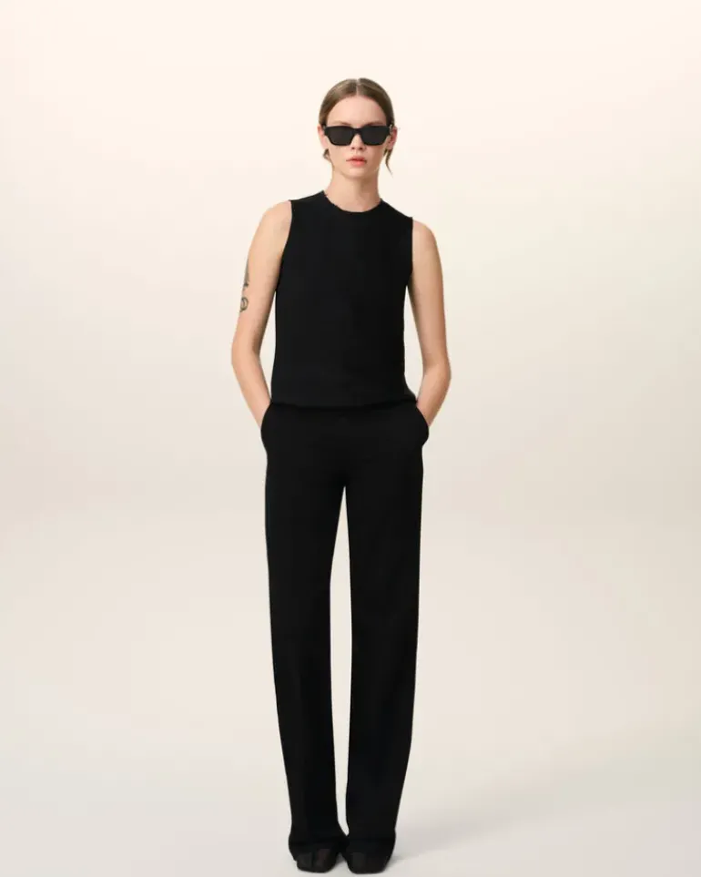 Ami Paris Sleeveless Top BLACK Cheap