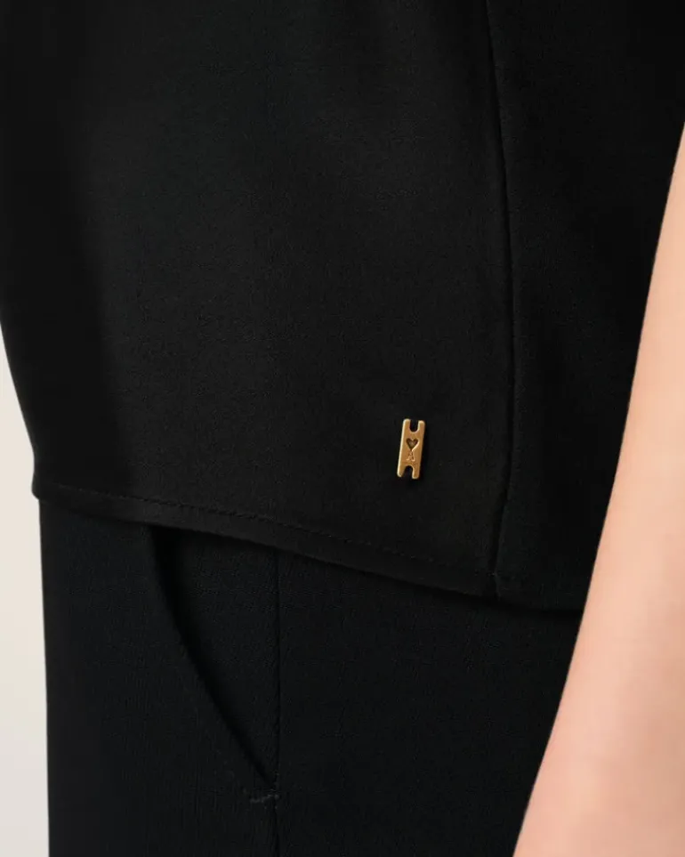 Ami Paris Sleeveless Top BLACK Cheap