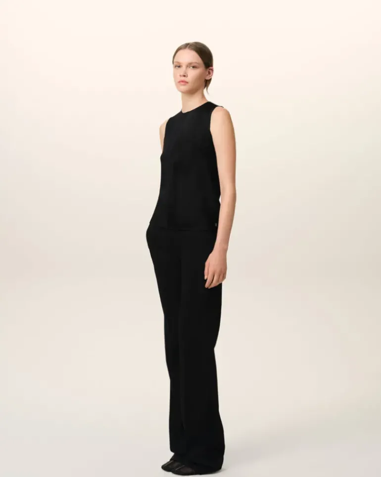 Ami Paris Sleeveless Top BLACK Cheap