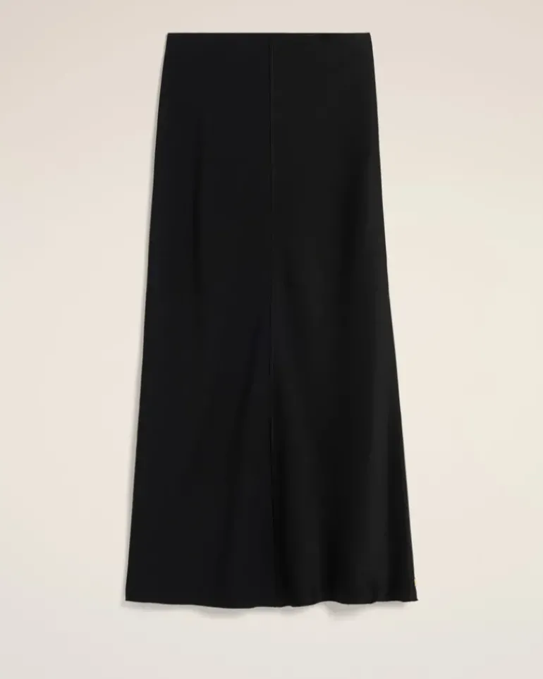 Ami Paris Straight Midi Skirt BLACK Best Sale