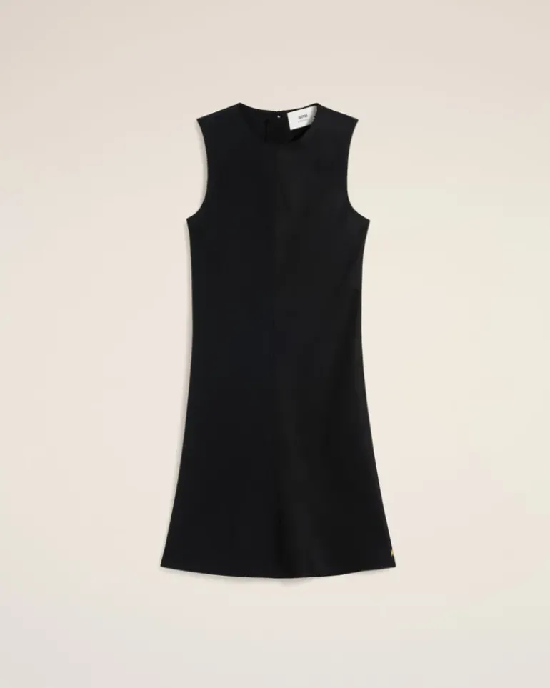 Ami Paris Straight Short Dress BLACK Hot