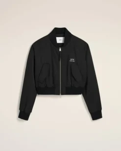 Ami Paris Twill Bomber BLACK Online