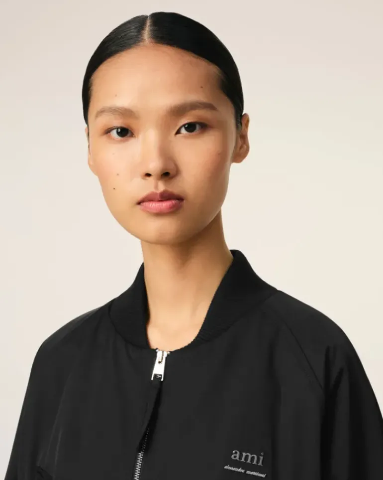 Ami Paris Twill Bomber BLACK Online