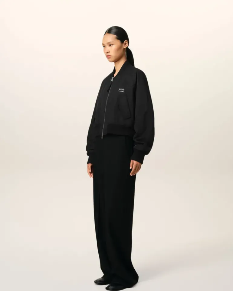 Ami Paris Twill Bomber BLACK Online