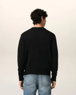 Ami Paris Wool Ami de Coeur Cardigan BLACK Online