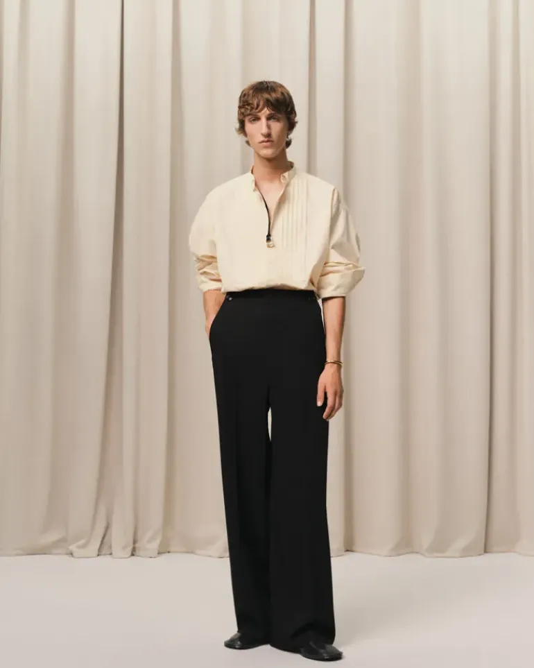 Ami Paris Wool Sailor Trousers BLACK Shop