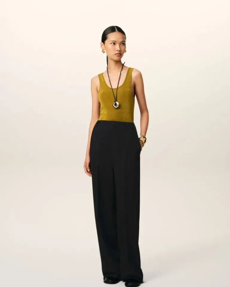 Ami Paris Wool Sailor Trousers BLACK Cheap