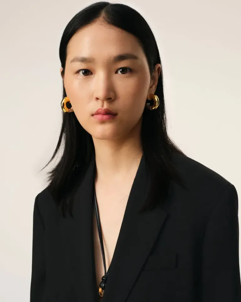 Ami Paris Wool Semi-Lined Jacket BLACK Best Sale