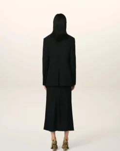 Ami Paris Wool Semi-Lined Jacket BLACK Best Sale
