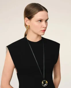 Ami Paris Black Wool Sleeveless Bicolor Top BLACK/WHITE CREAM Flash Sale