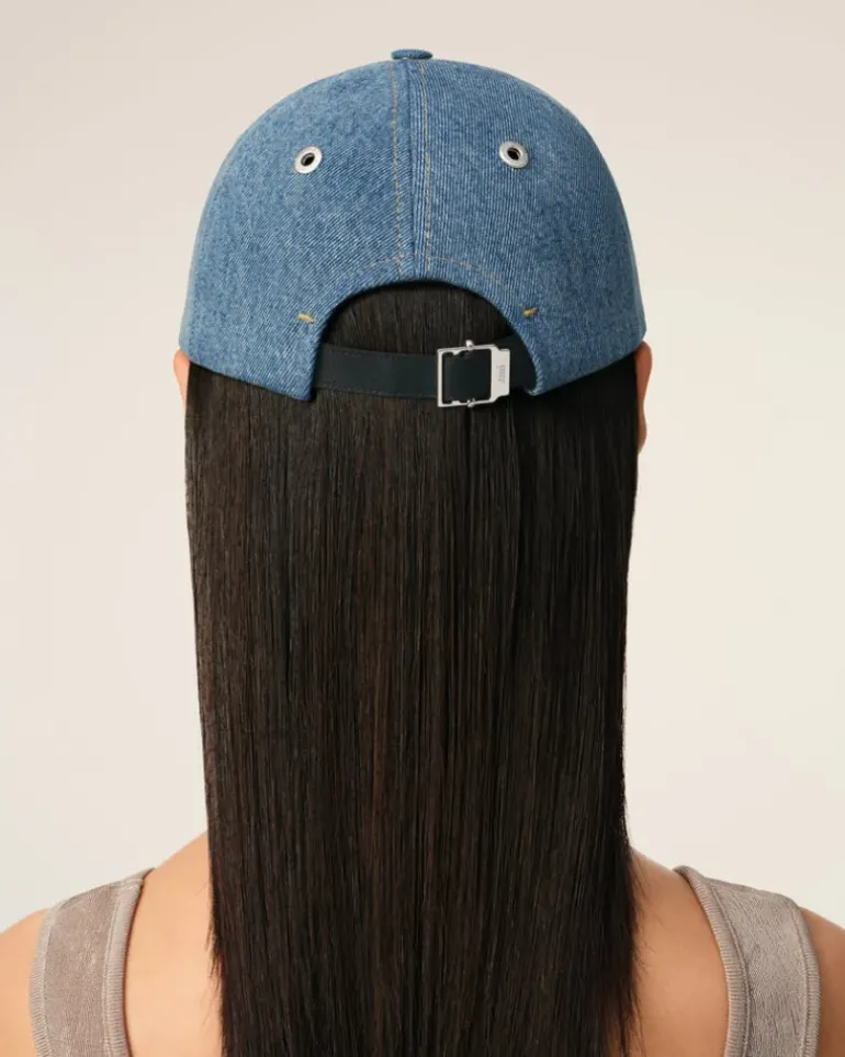 Ami Paris Blue Cotton Ami de Coeur Embroidery Cap USED BLUE Online