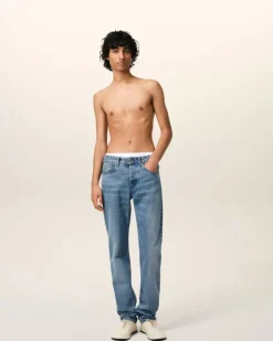 Ami Paris Blue Cotton Classic Fit Jeans USED BLUE Store