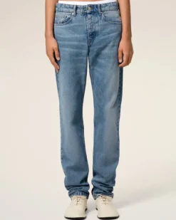 Ami Paris Blue Cotton Classic Fit Jeans USED BLUE Store