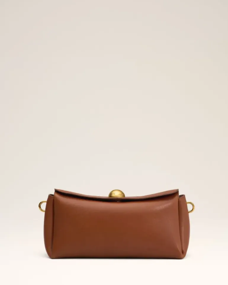 Ami Paris Brown Leather Carrousel Bag CINNAMON Store