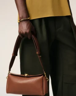 Ami Paris Brown Leather Carrousel Bag CINNAMON Store