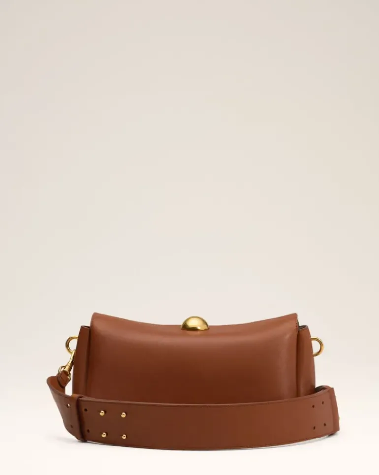 Ami Paris Brown Leather Carrousel Bag CINNAMON Store