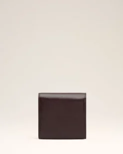 Ami Paris Burgundy Leather Paris Paris Compact Wallet EGGPLANT Fashion