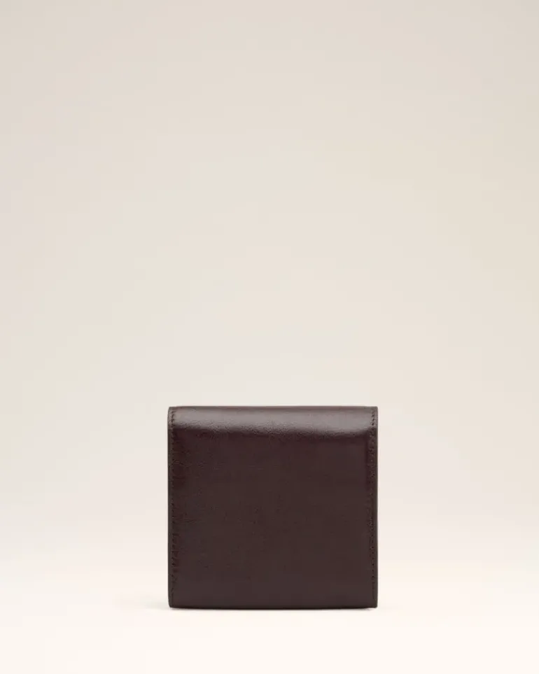 Ami Paris Burgundy Leather Paris Paris Compact Wallet EGGPLANT Fashion