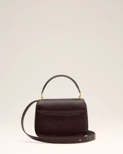Ami Paris Burgundy Leather Top Handle Paris Paris Bag EGGPLANT Cheap