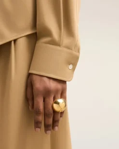 Ami Paris Domed Ami de Coeur Ring GOLD Shop