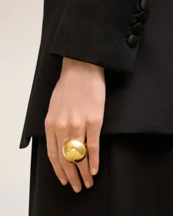 Ami Paris Domed Ami de Coeur Ring GOLD Shop