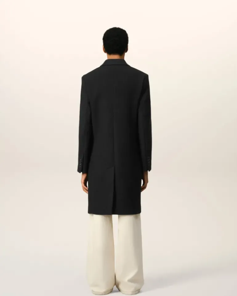 Ami Paris Double Breasted Coat BLACK New
