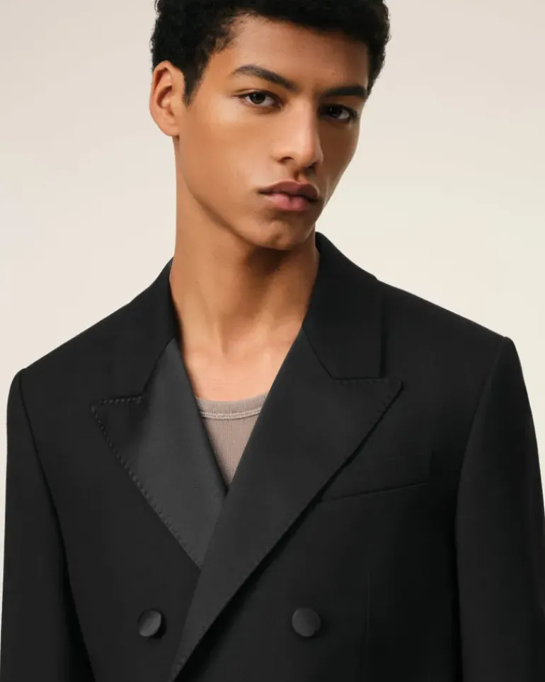 Ami Paris Double Breasted Jacket BLACK Best Sale