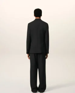 Ami Paris Double Breasted Jacket BLACK Best Sale