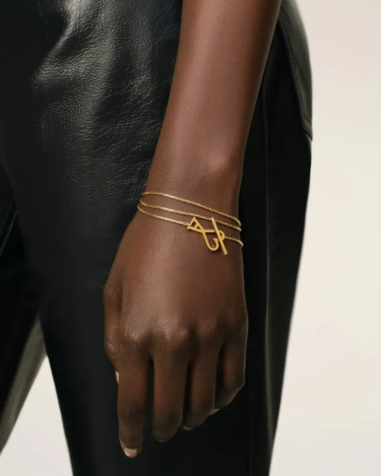 Ami Paris Brass Ami de Coeur 2 In 1 Chain Necklace GOLD Discount