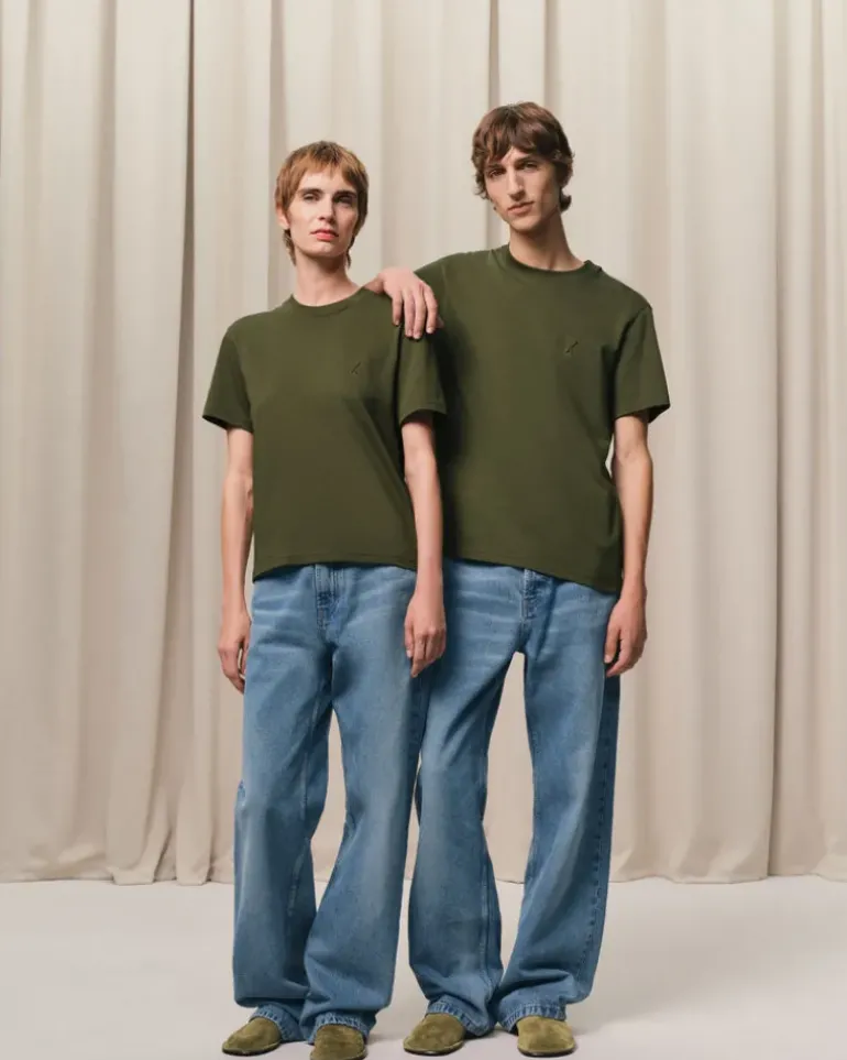 Ami Paris Green Cotton Ami de Coeur T-Shirt LODEN Shop