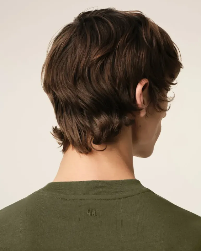 Ami Paris Green Cotton Ami de Coeur T-Shirt LODEN Shop