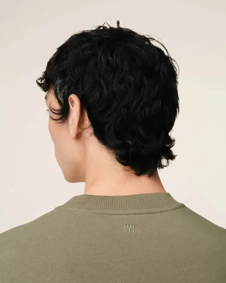 Ami Paris Green Cotton Ami de Coeur Sweatshirt LAUREL Sale