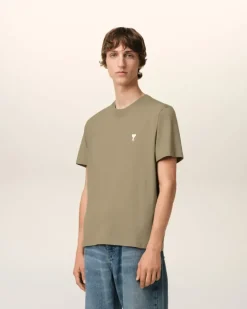 Ami Paris Green Cotton Ami de Coeur T-Shirt LAUREL Shop