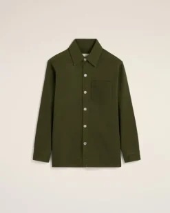 Ami Paris Green Cotton Ami de Coeur Overshirt LODEN Cheap
