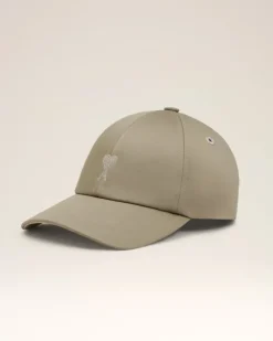 Ami Paris Green Cotton Ami de Coeur Embroidery Cap LAUREL/GINGER Discount