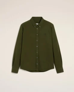 Ami Paris Green Cotton Button-Down Ami de Coeur Shirt LODEN Hot
